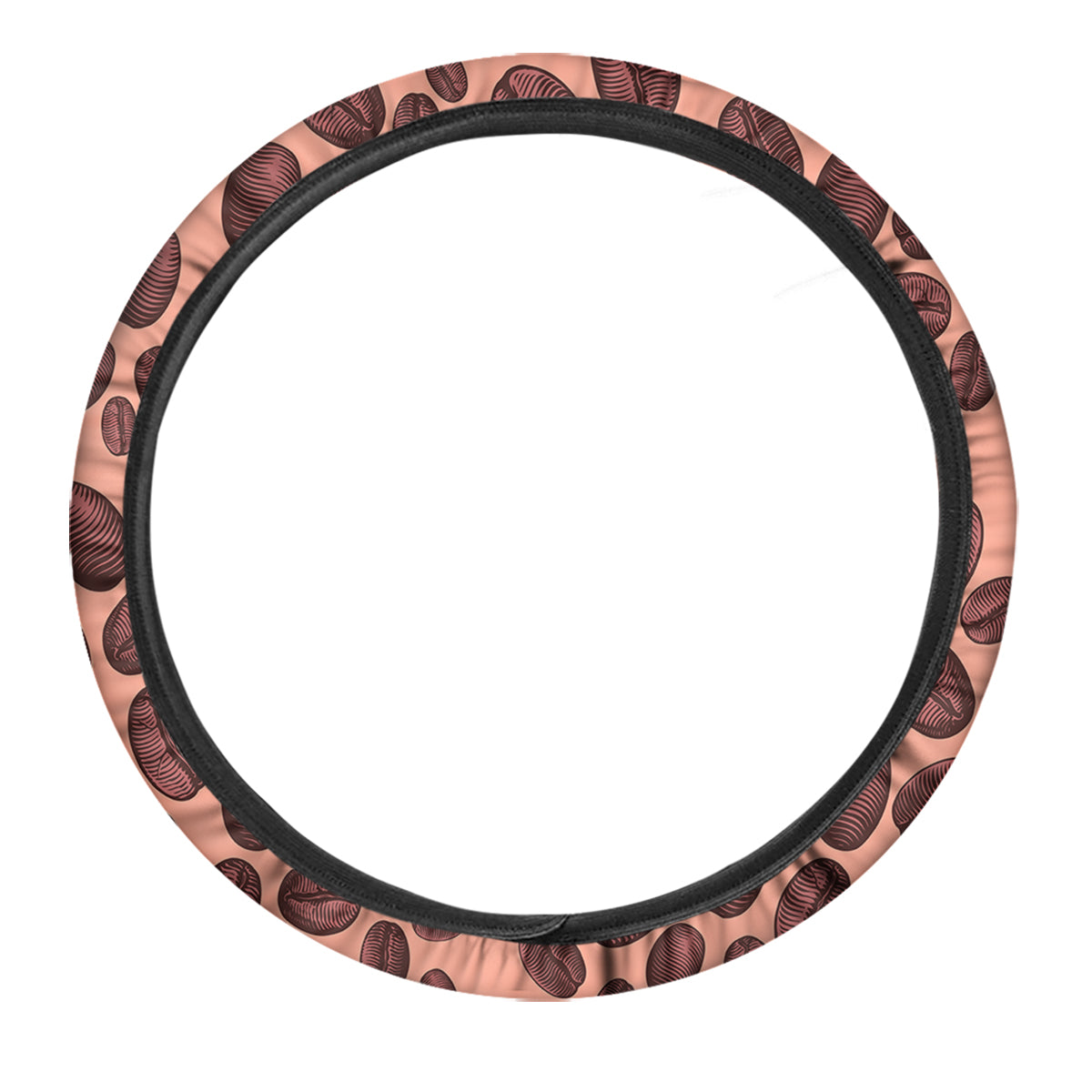 Coffee Bean Vintage Print Pattern Car Steering Wheel Cover-grizzshop