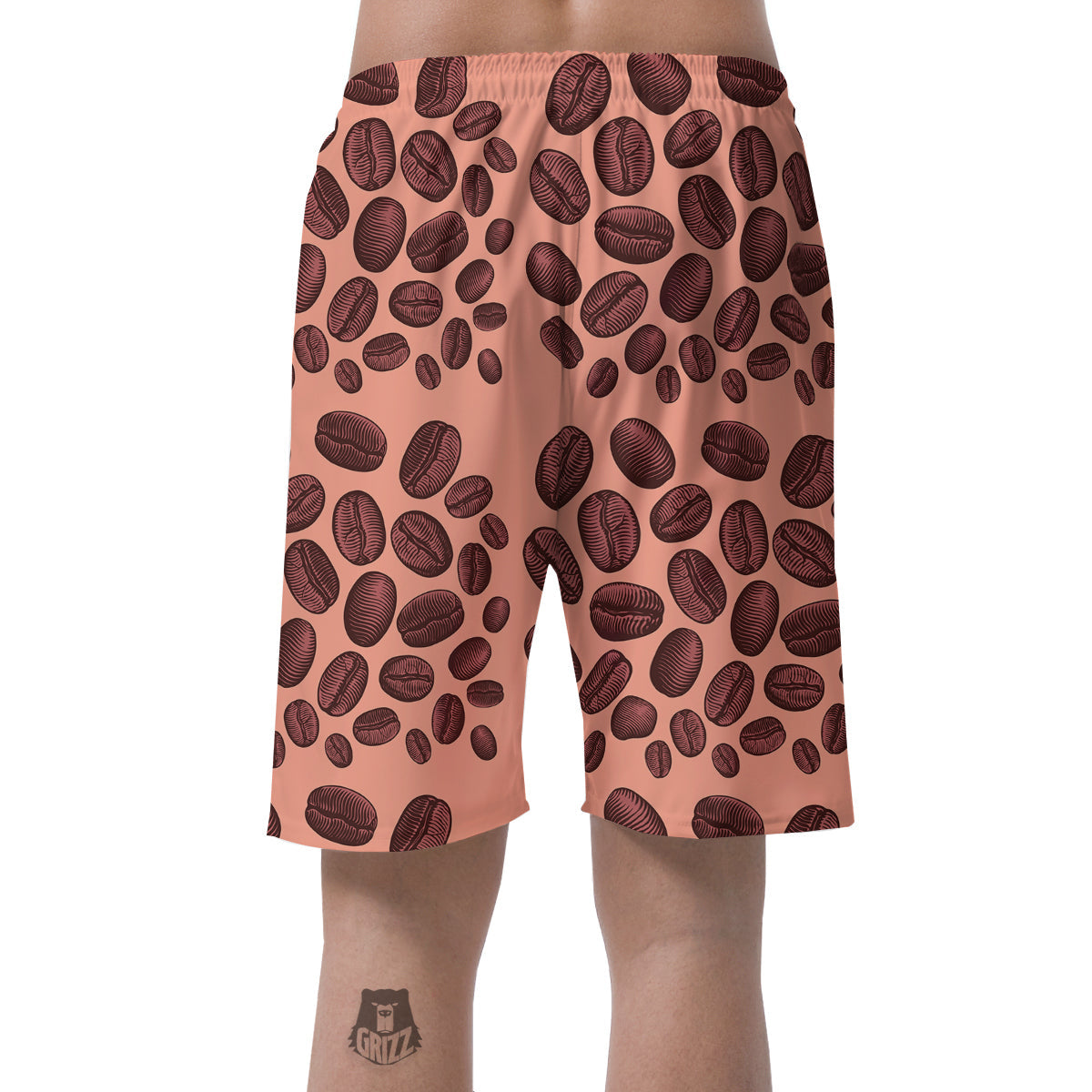 Coffee Bean Vintage Print Pattern Men's Shorts-grizzshop