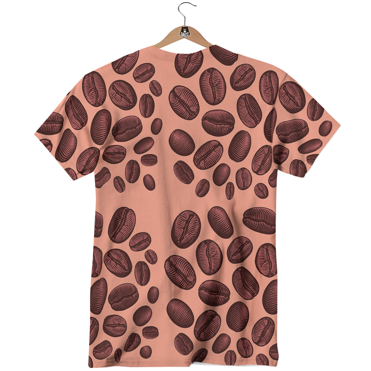 Coffee Bean Vintage Print Pattern T-Shirt-grizzshop