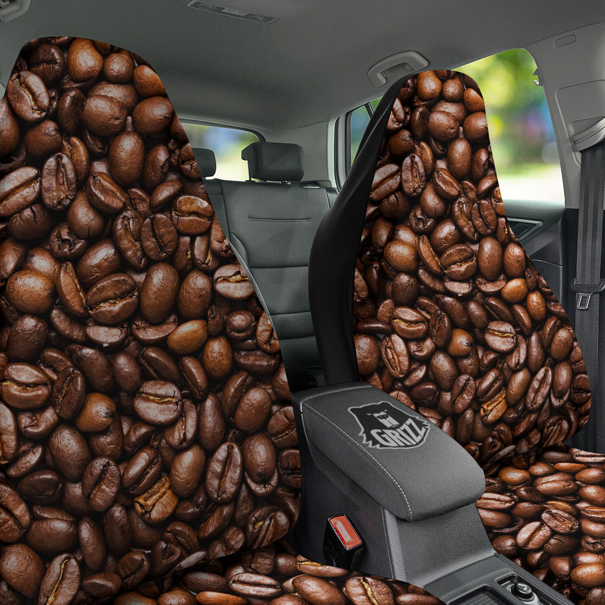 Coffee Beans Print Car Seat Covers-grizzshop