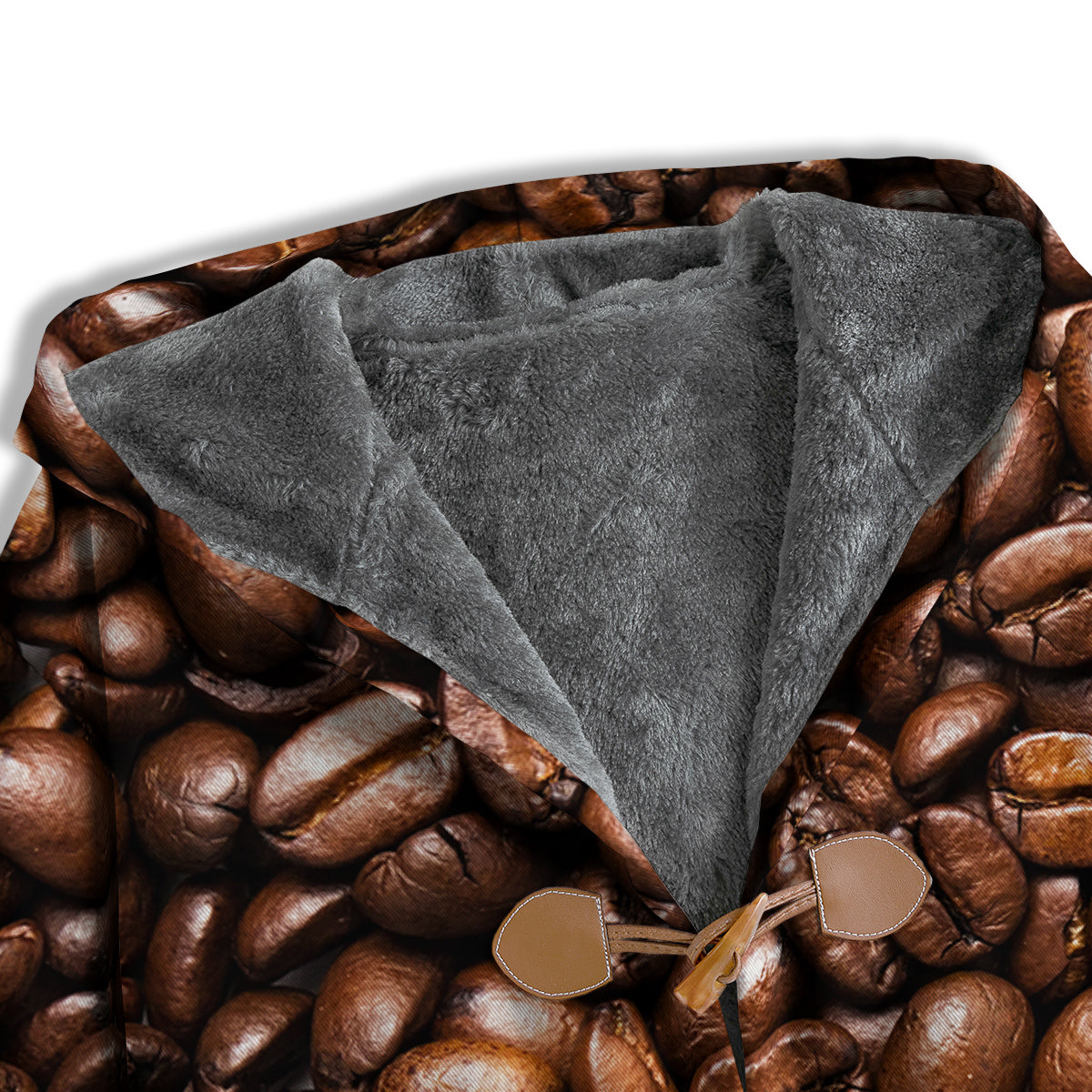 Coffee Beans Print Men's Windbreaker Jacket-grizzshop