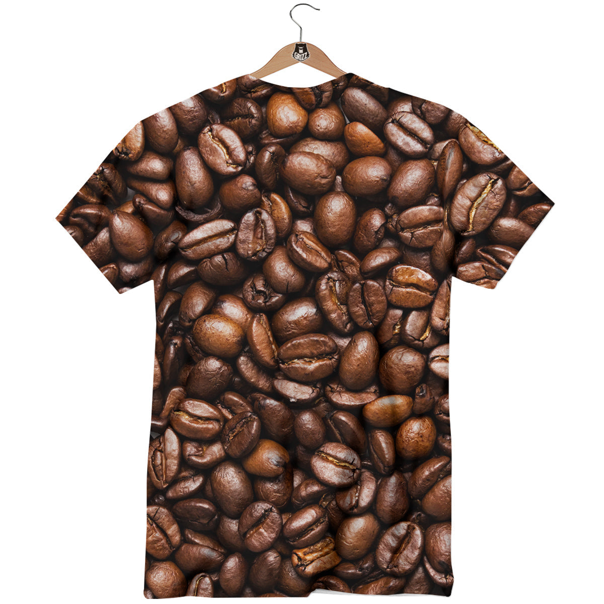 Coffee Beans Print T-Shirt-grizzshop