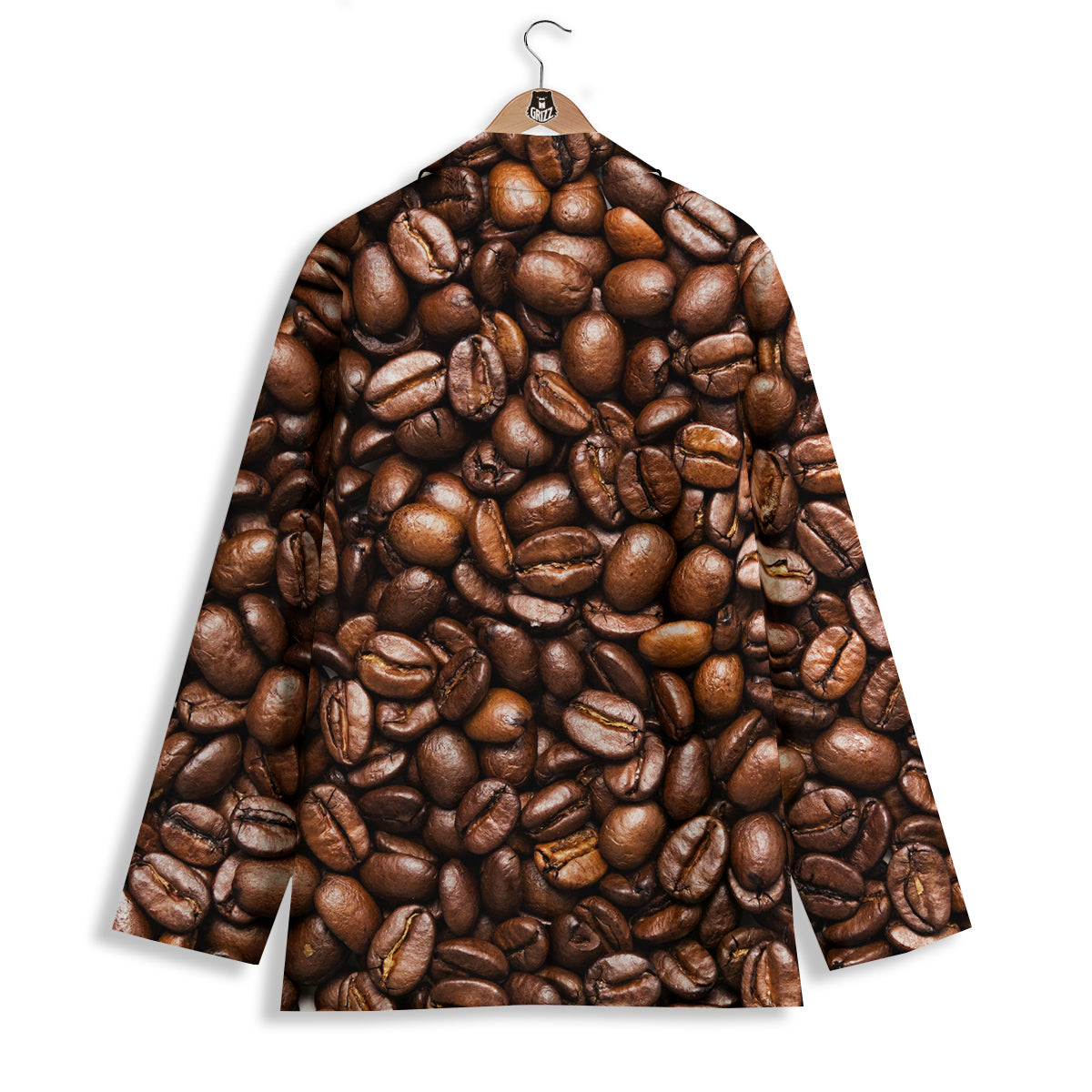Coffee Beans Print Women's Blazer-grizzshop