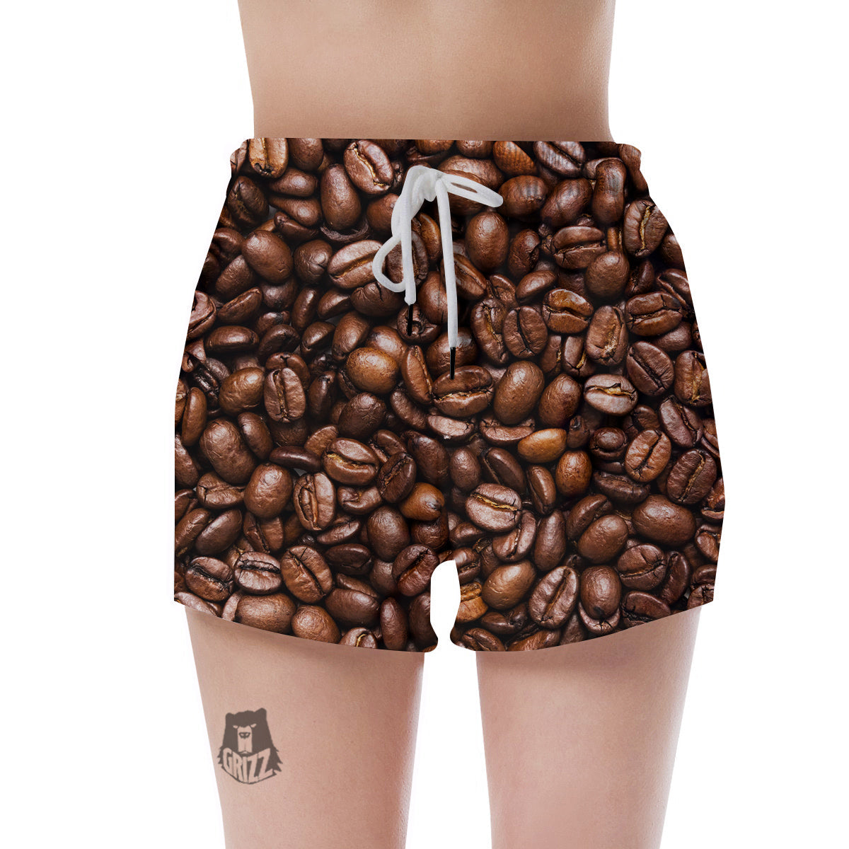Coffee Beans Print Women's Shorts-grizzshop