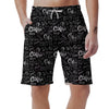 Coffee Black Pattern Print Men's Shorts-grizzshop