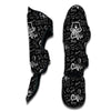 Coffee Black Pattern Print Muay Thai Shin Guards-grizzshop