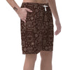 Coffee Print Pattern Men's Shorts-grizzshop