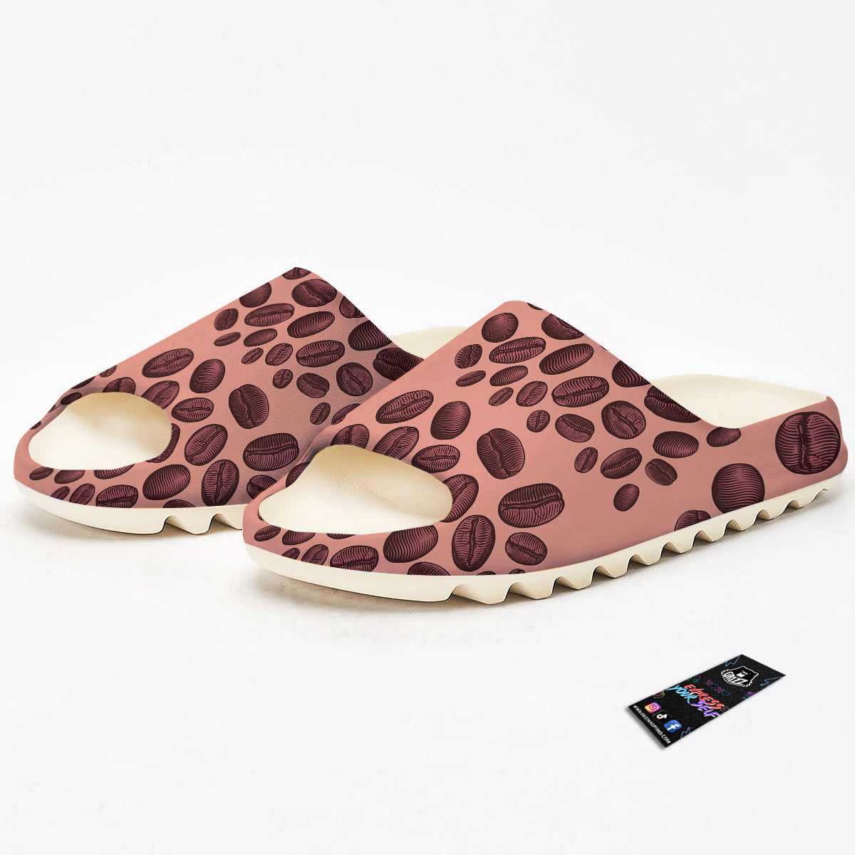 Coffee Bean Vintage Print Pattern Sandals-grizzshop