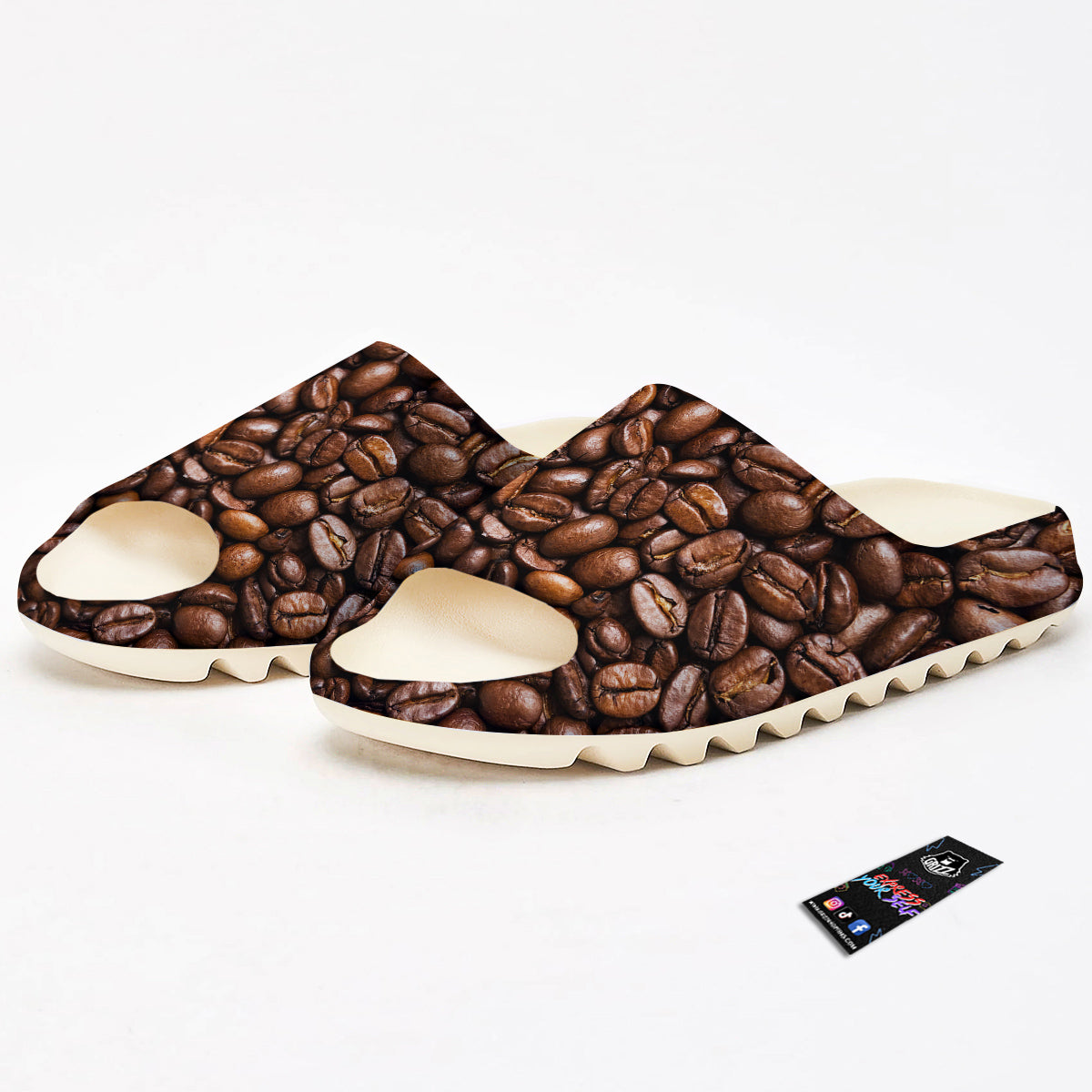 Coffee Beans Print Sandals-grizzshop