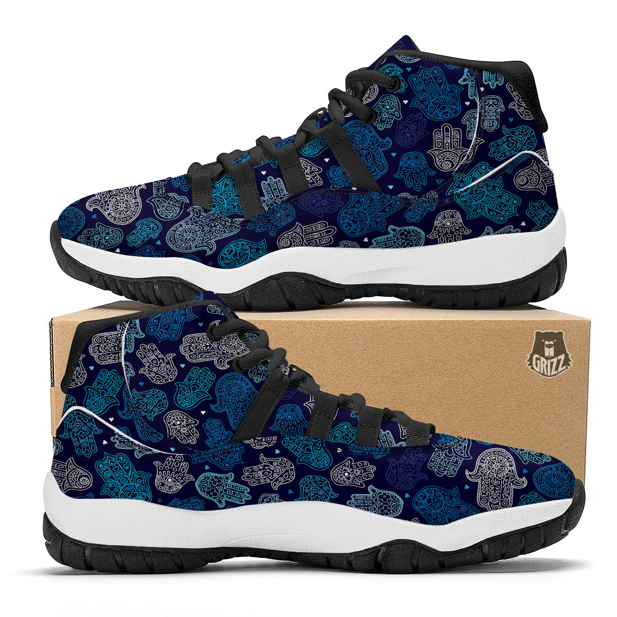 Coffin And Cat Purple Print Pattern Black Bball Shoes-grizzshop
