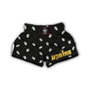 Coffin And White Print Pattern Muay Thai Boxing Shorts-grizzshop