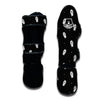 Coffin And White Print Pattern Muay Thai Shin Guards-grizzshop