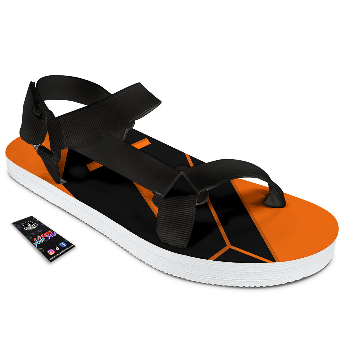 Coffin Halloween Vampire Print Black Open Toe Sandals-grizzshop