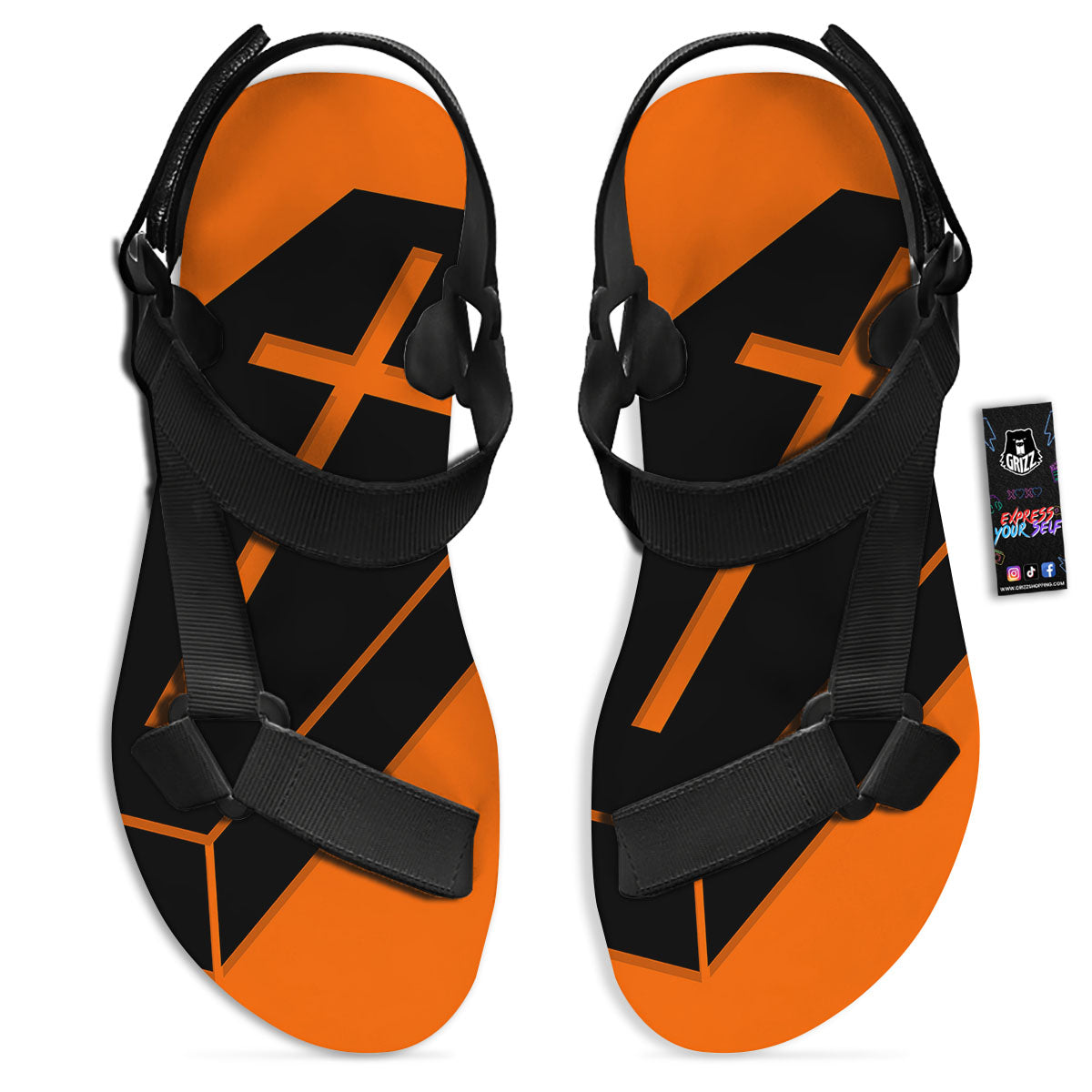 Coffin Halloween Vampire Print Black Open Toe Sandals-grizzshop