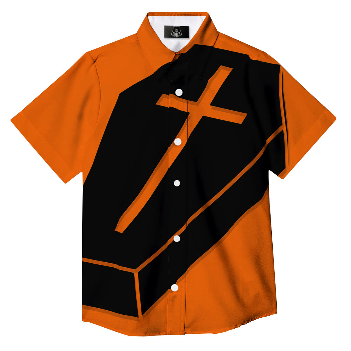 Coffin Halloween Vampire Print Button Up Shirt-grizzshop