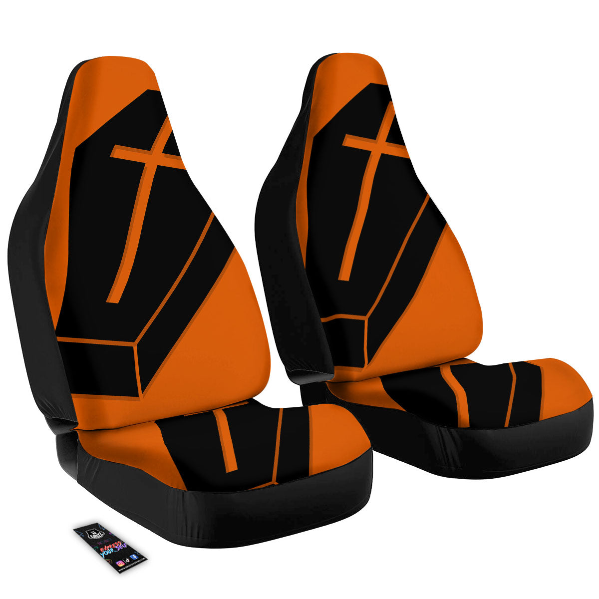 Coffin Halloween Vampire Print Car Seat Covers-grizzshop