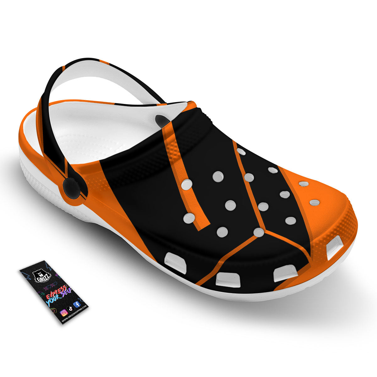 Coffin Halloween Vampire Print Clog-grizzshop