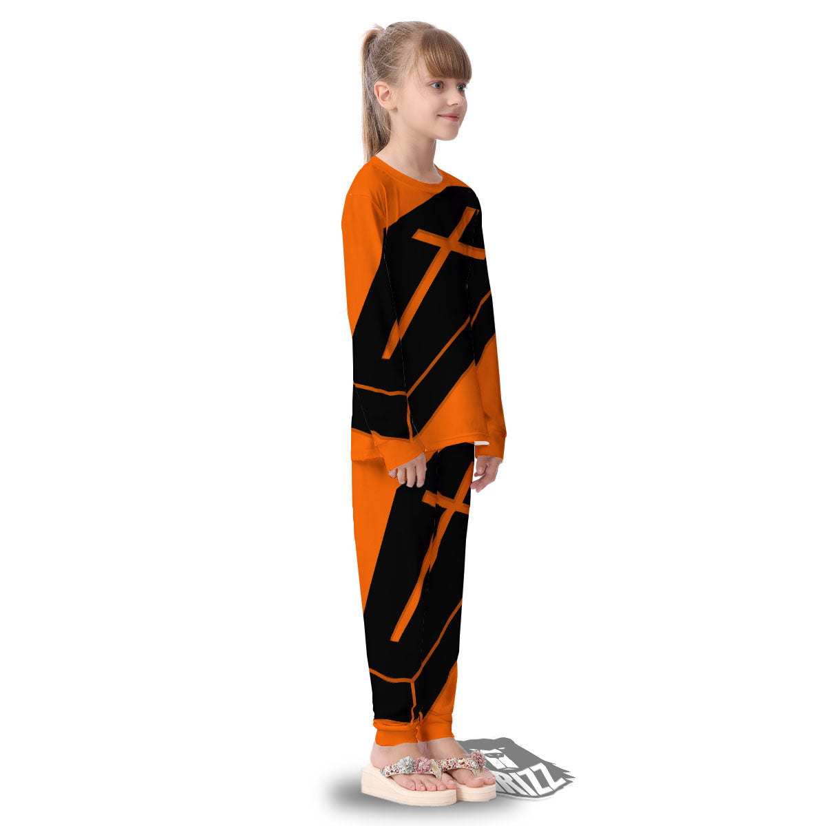 Coffin Halloween Vampire Print Kid's Pajamas-grizzshop