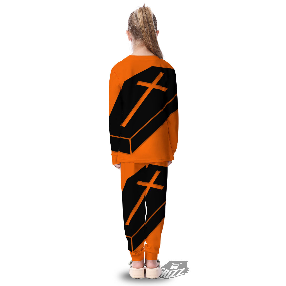 Coffin Halloween Vampire Print Kid's Pajamas-grizzshop