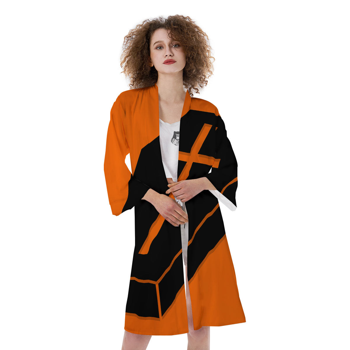 Coffin Halloween Vampire Print Kimono-grizzshop