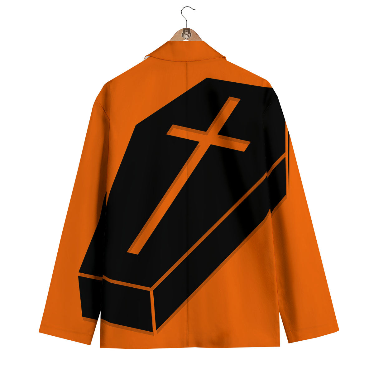 Coffin Halloween Vampire Print Men's Blazer-grizzshop