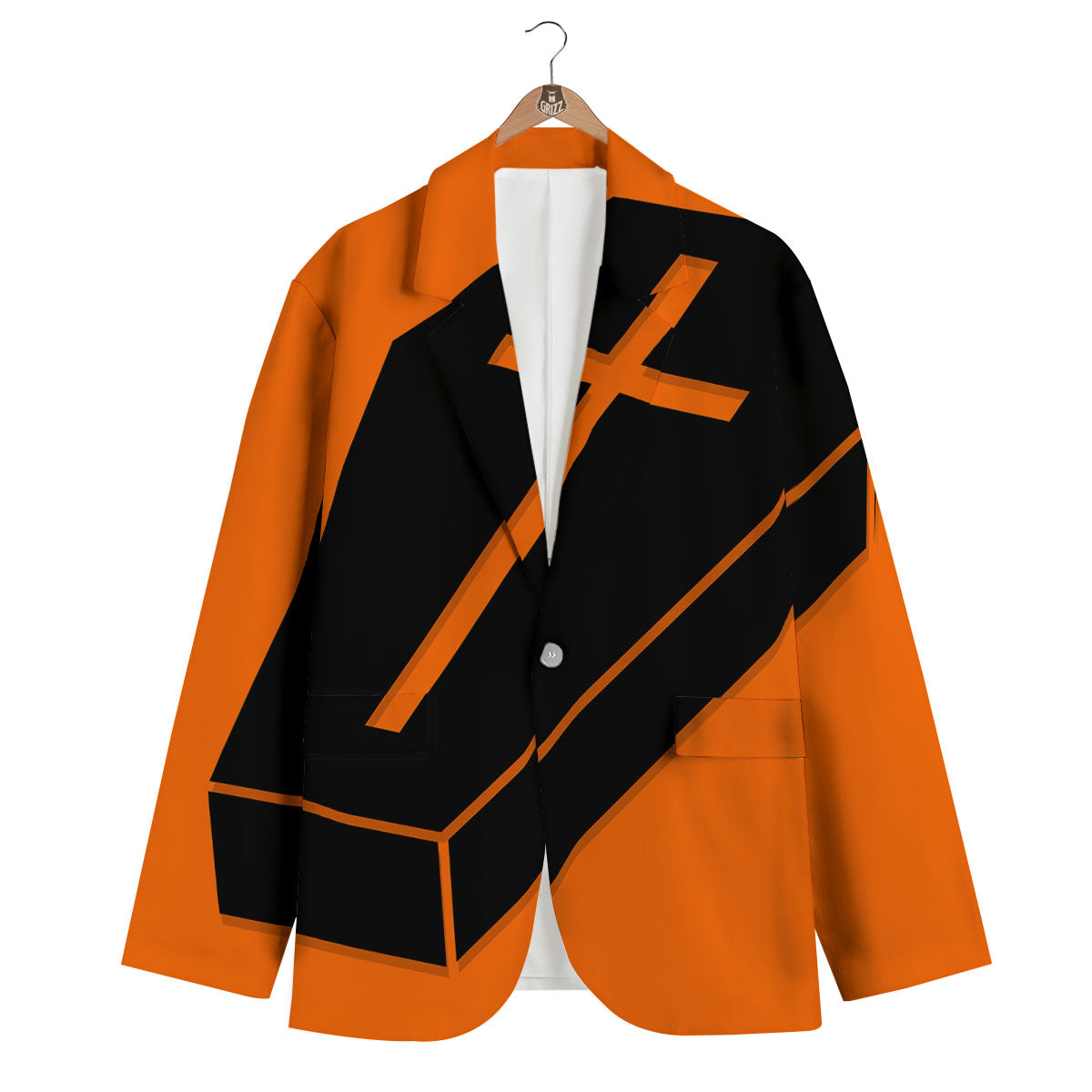 Coffin Halloween Vampire Print Men's Blazer-grizzshop