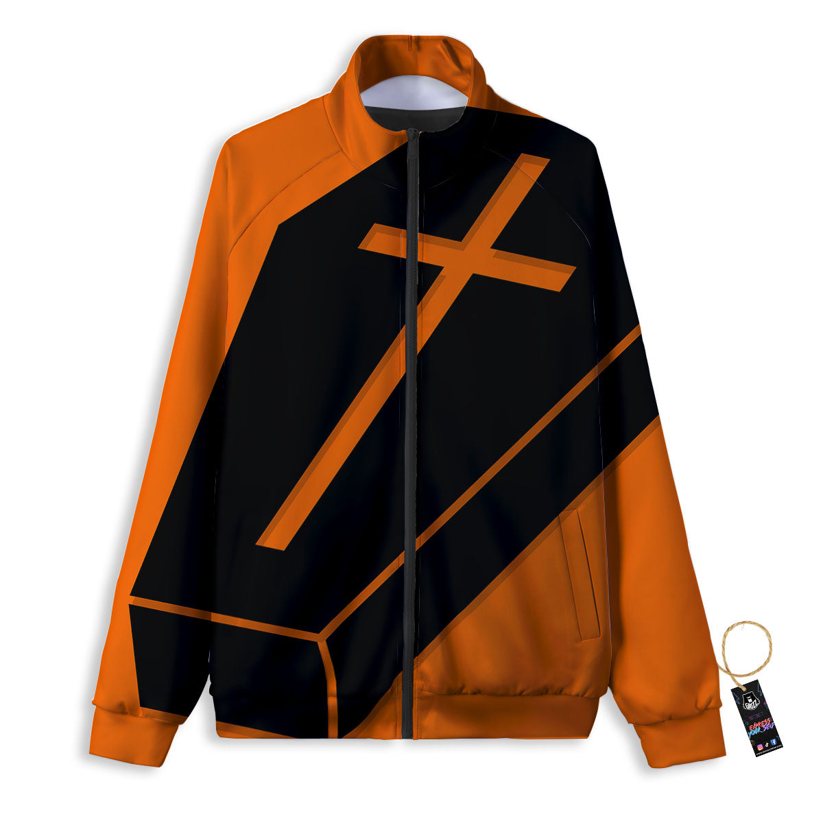 Coffin Halloween Vampire Print Track Jacket-grizzshop