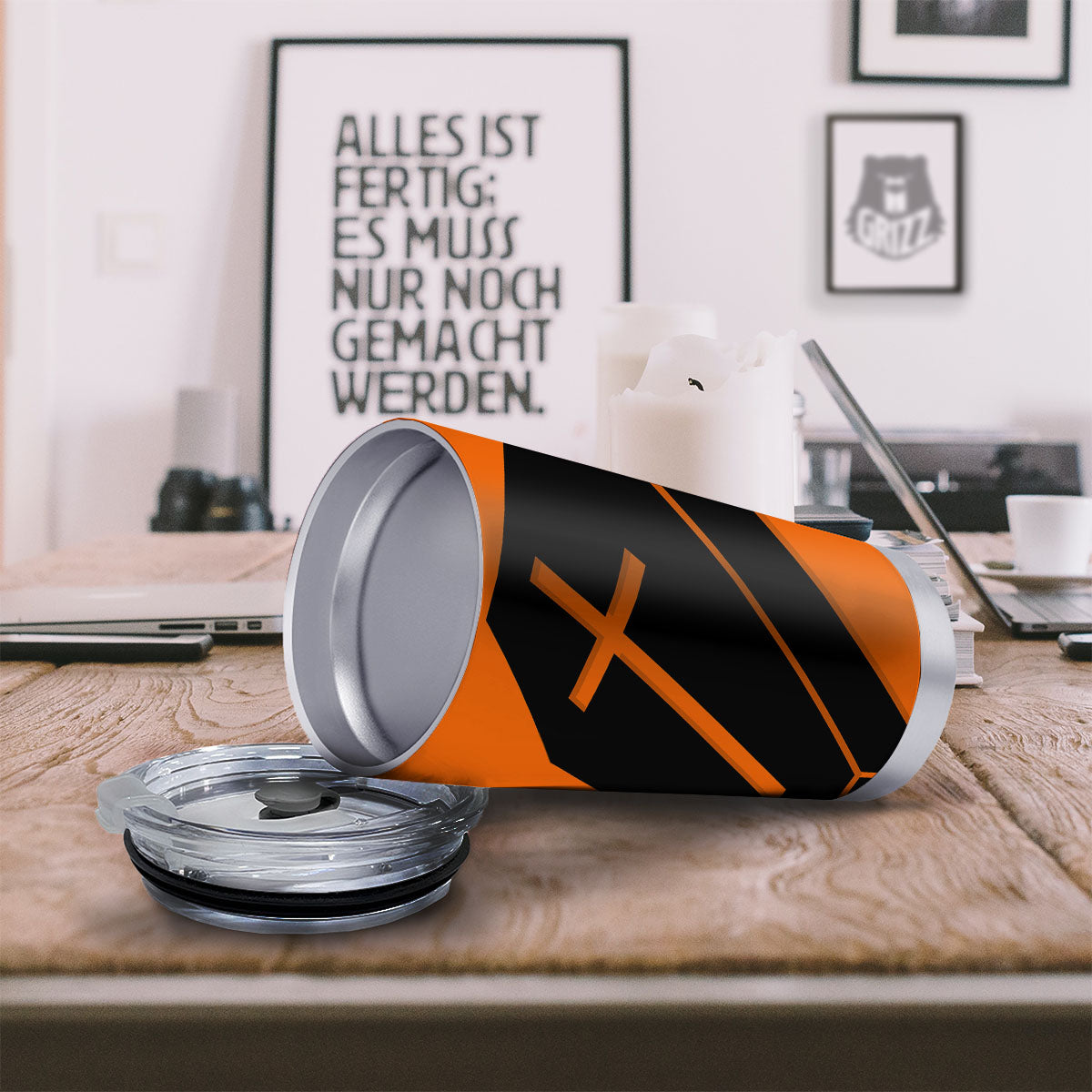 Coffin Halloween Vampire Print Tumbler-grizzshop