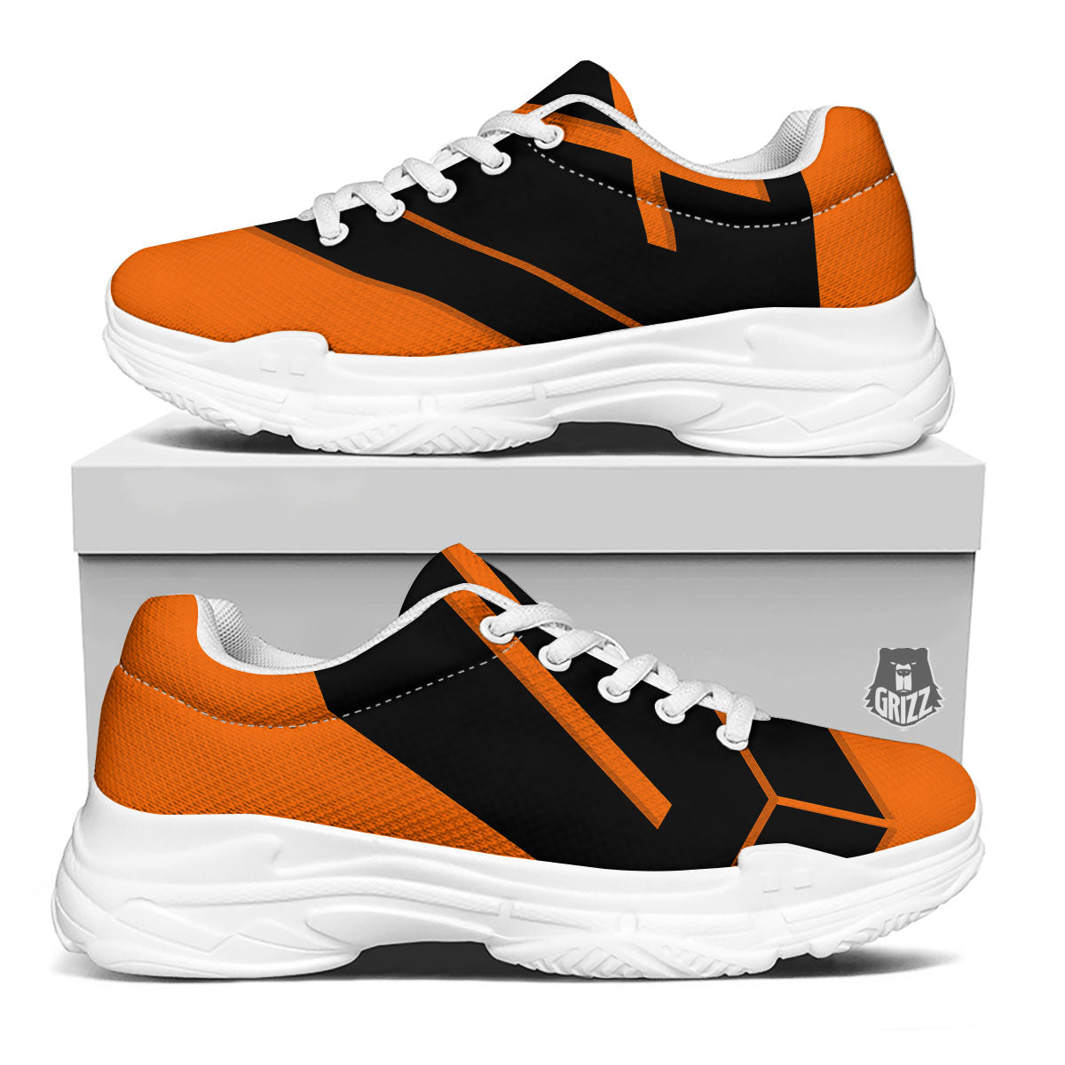 Coffin Halloween Vampire Print White Chunky Shoes-grizzshop