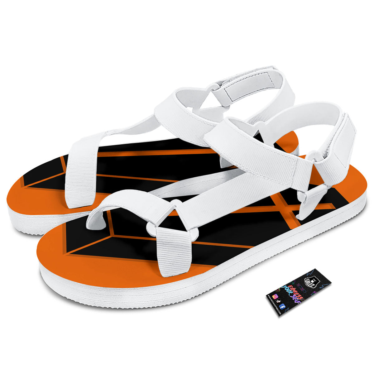Coffin Halloween Vampire Print White Open Toe Sandals-grizzshop