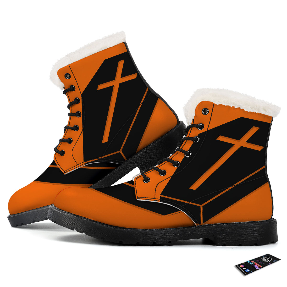 Coffin Halloween Vampire Print Winter Boots-grizzshop