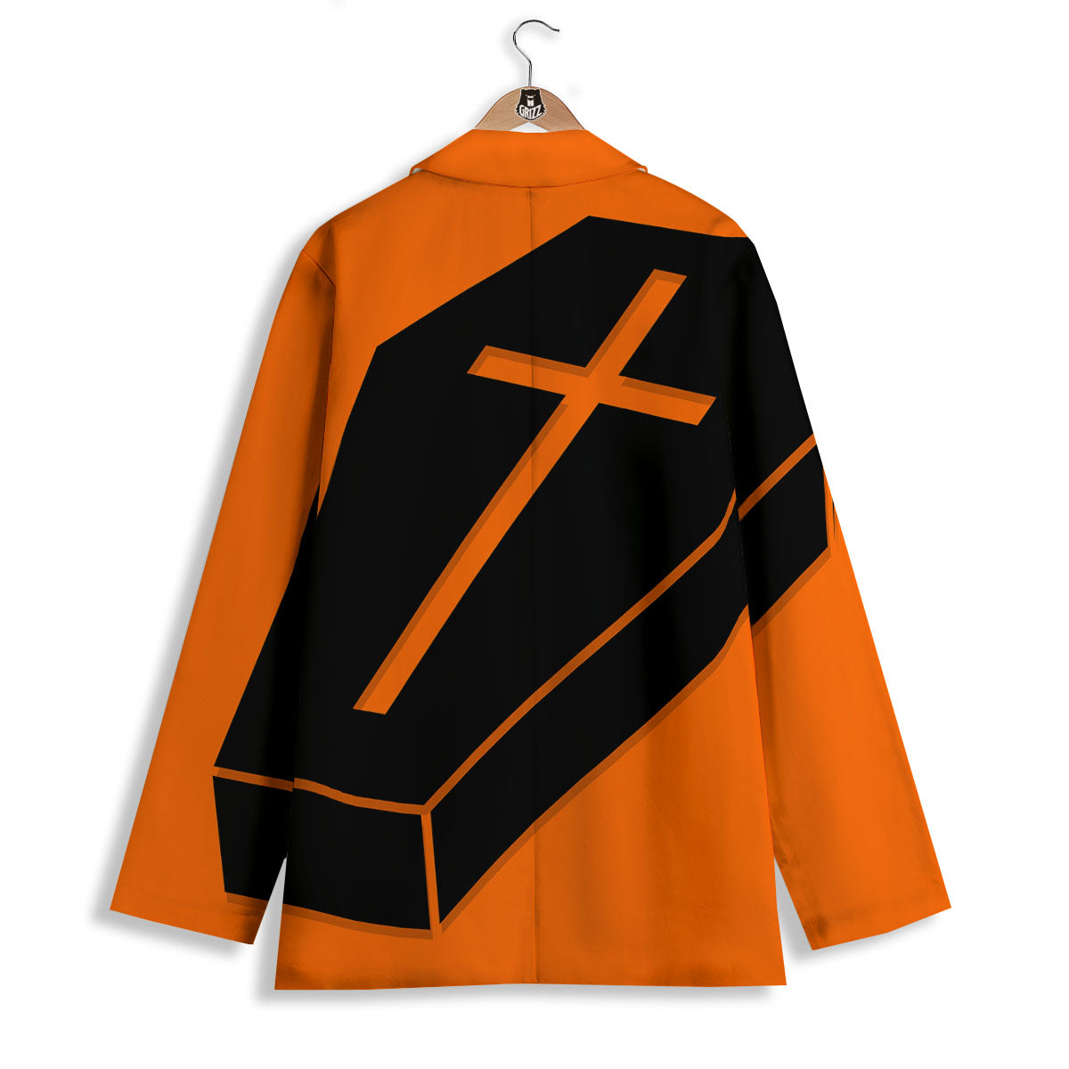 Coffin Halloween Vampire Print Women's Blazer-grizzshop