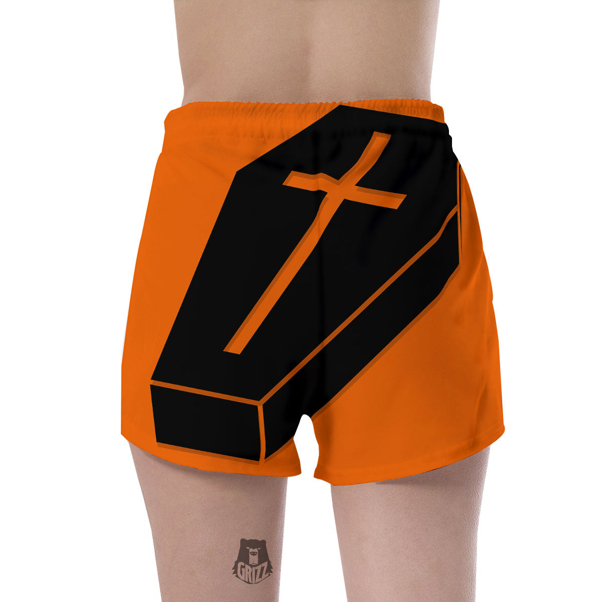 Coffin Halloween Vampire Print Women's Shorts-grizzshop
