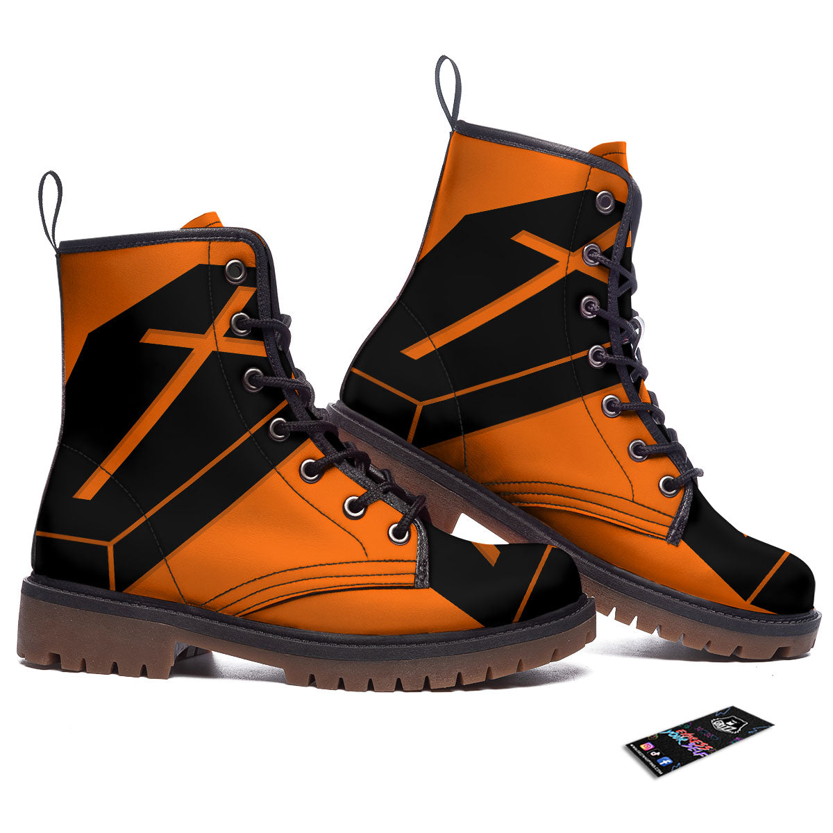 Coffin Halloween Vampire Print Work Boots-grizzshop