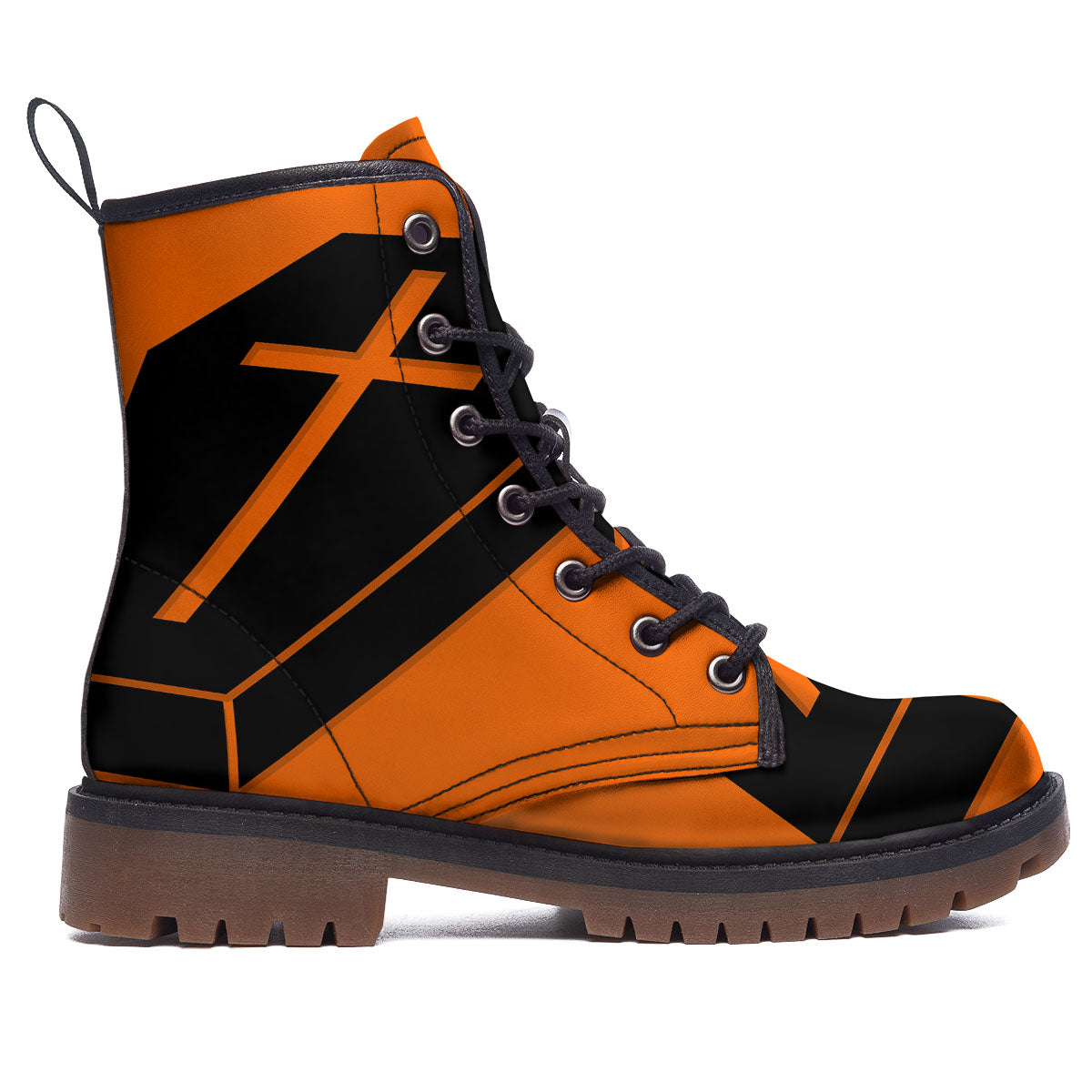 Coffin Halloween Vampire Print Work Boots-grizzshop
