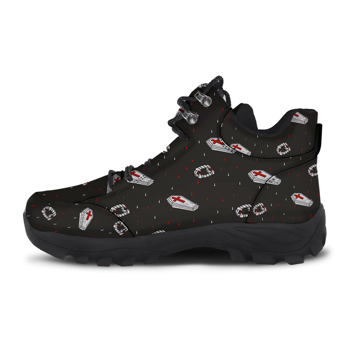 Coffin Vampire Print Pattern Hiking Shoes-grizzshop