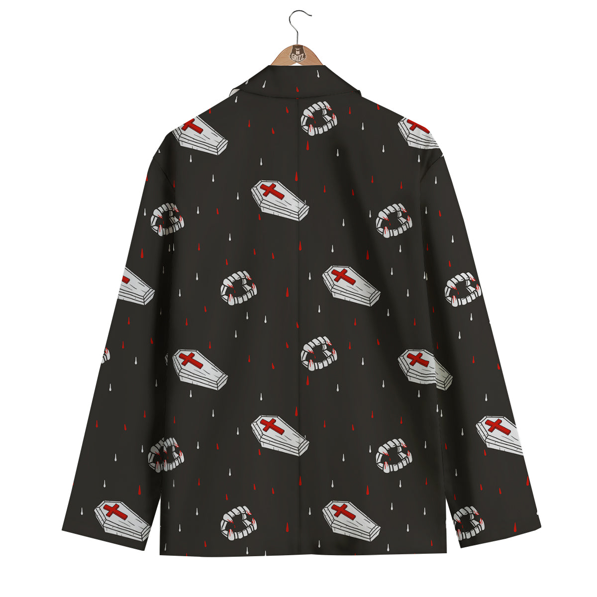 Coffin Vampire Print Pattern Men's Blazer-grizzshop