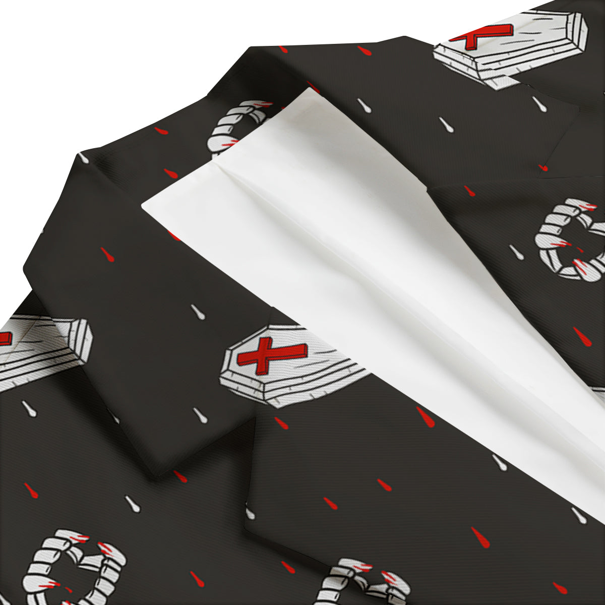 Coffin Vampire Print Pattern Men's Blazer-grizzshop