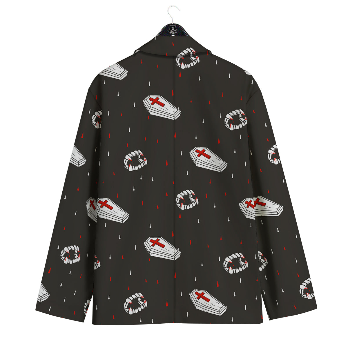 Coffin Vampire Print Pattern Men's Sport Coat-grizzshop