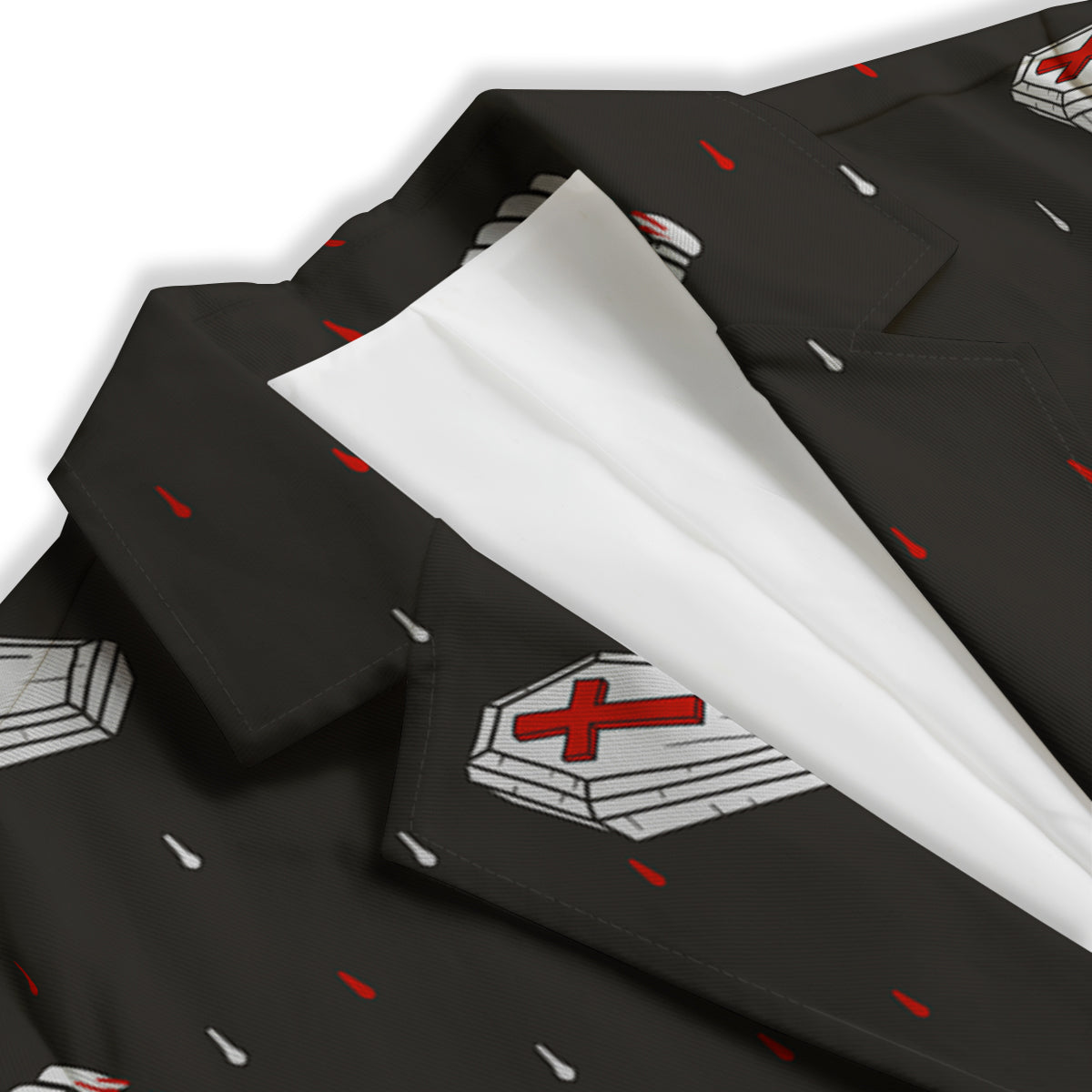 Coffin Vampire Print Pattern Women's Blazer-grizzshop