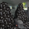 Coffin White And Black Print Pattern Car Seat Covers-grizzshop