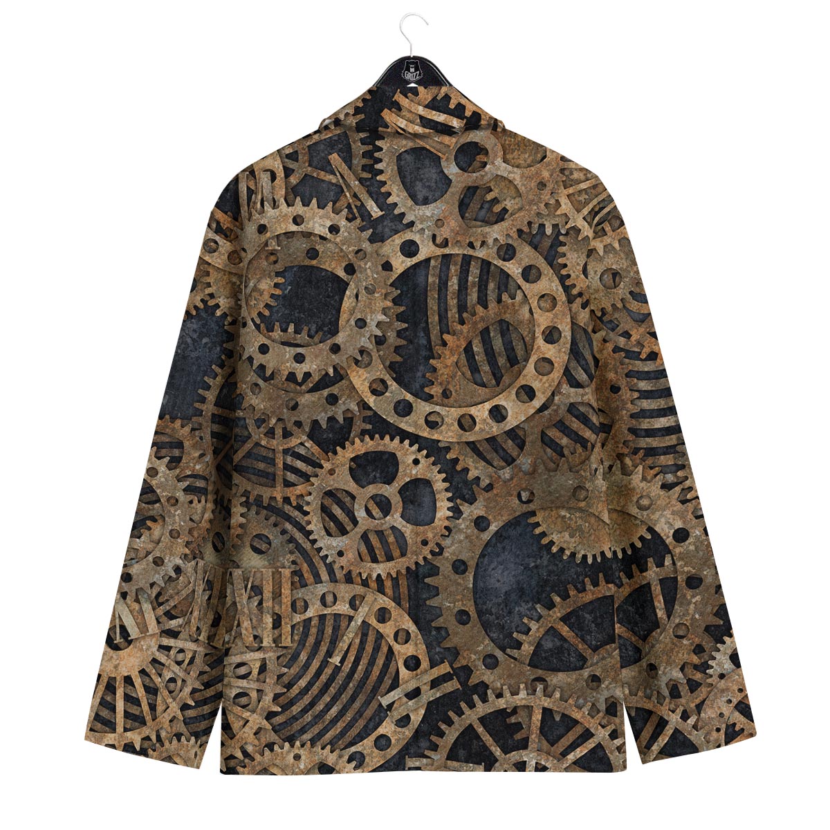 Cogs And Gears Steampunk Brass Print Men's Sport Coat-grizzshop
