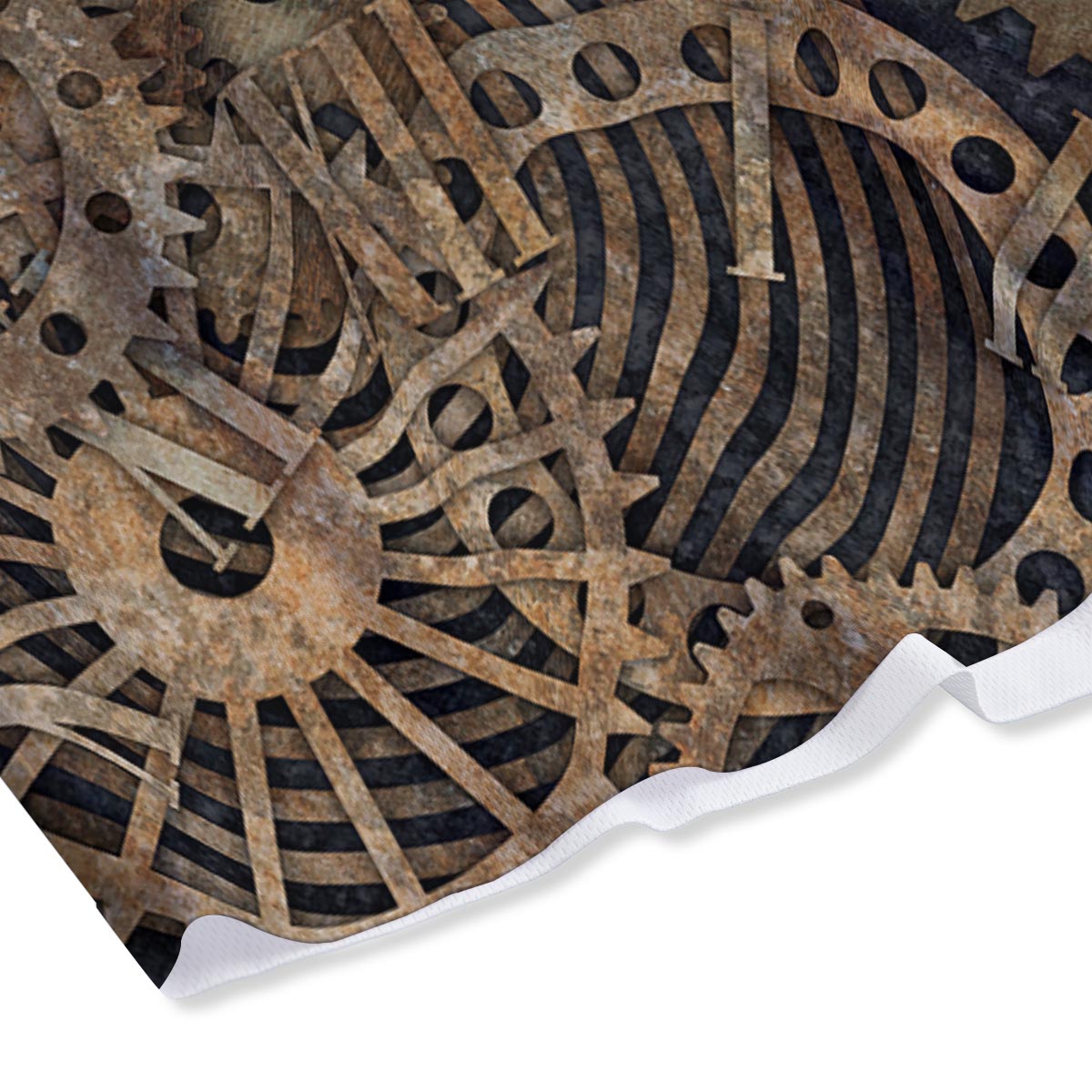 Cogs And Gears Steampunk Brass Print Mesh Shorts