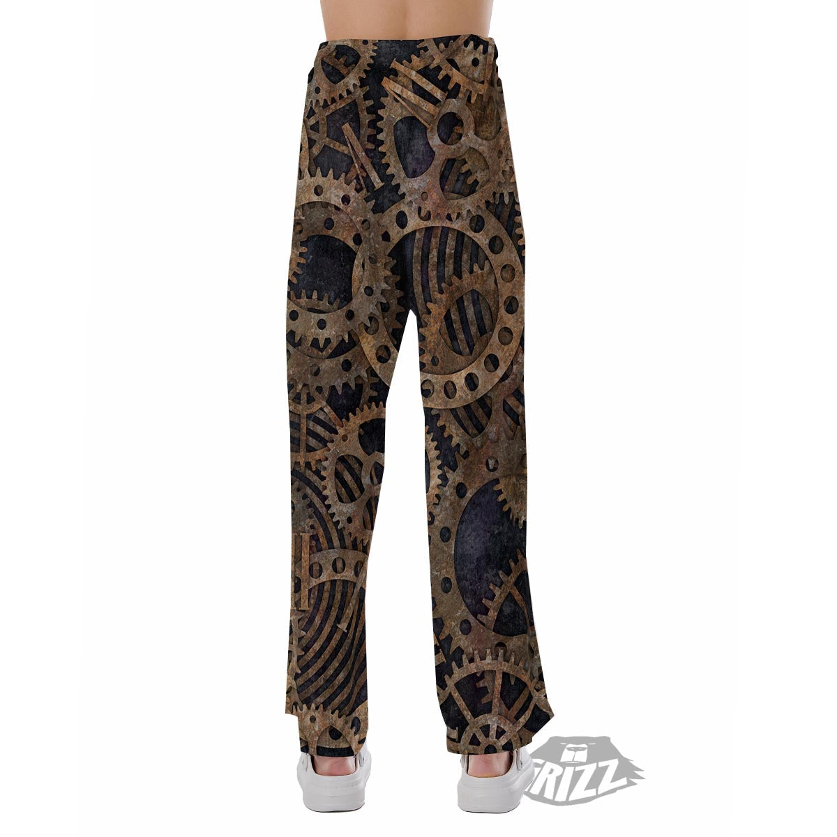 Cogs And Gears Steampunk Brass Print Pajama Pants-grizzshop