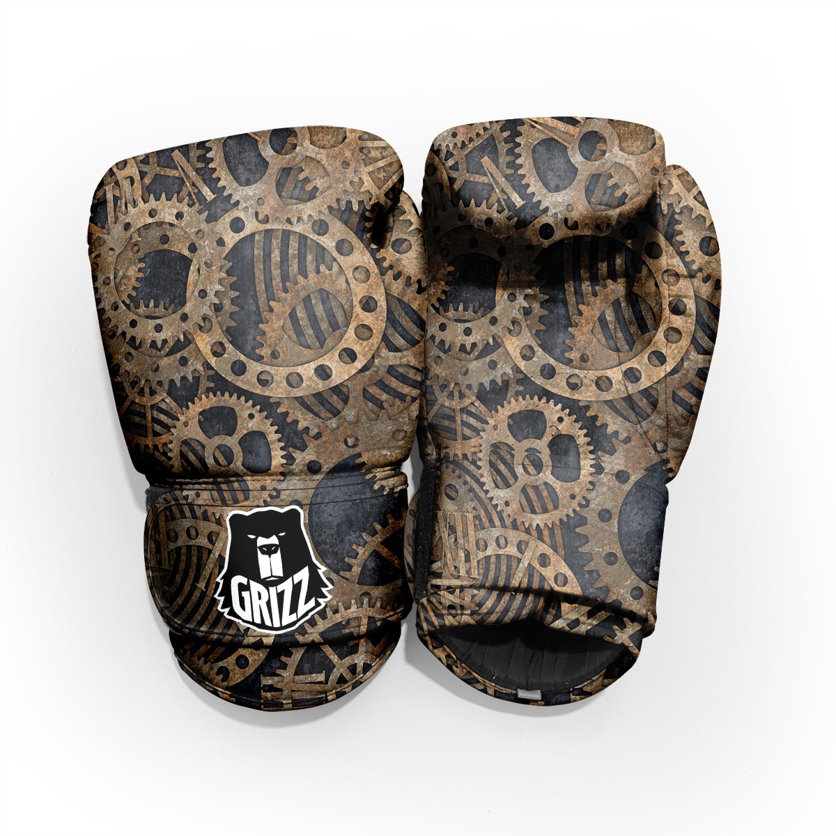 Cogs And Gears Steampunk Brass Print Pro Boxing Glove