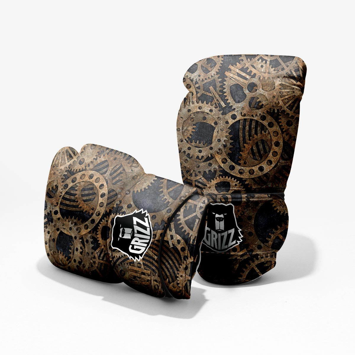 Cogs And Gears Steampunk Brass Print Pro Boxing Glove