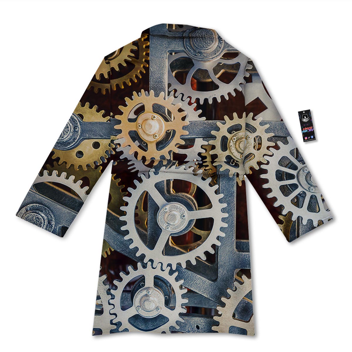 Cogs And Steampunk Gears Print Bathrobe-grizzshop