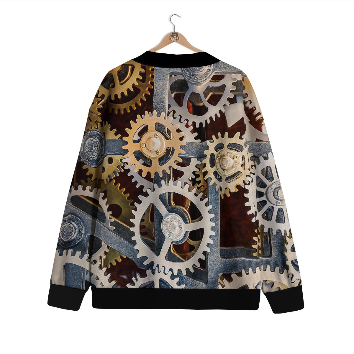 Cogs And Steampunk Gears Print Cardigan-grizzshop