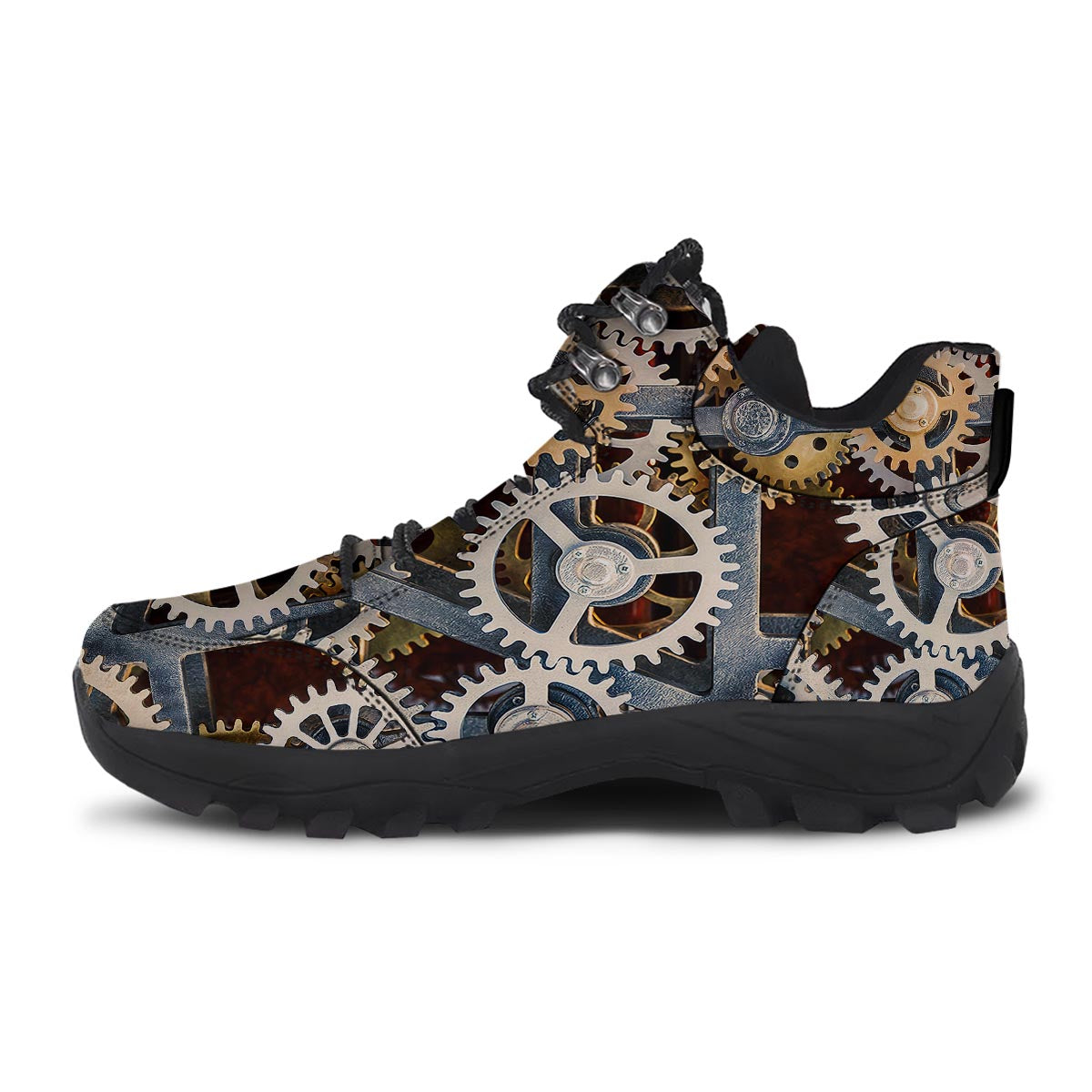 Cogs And Steampunk Gears Print Hiking Shoes-grizzshop
