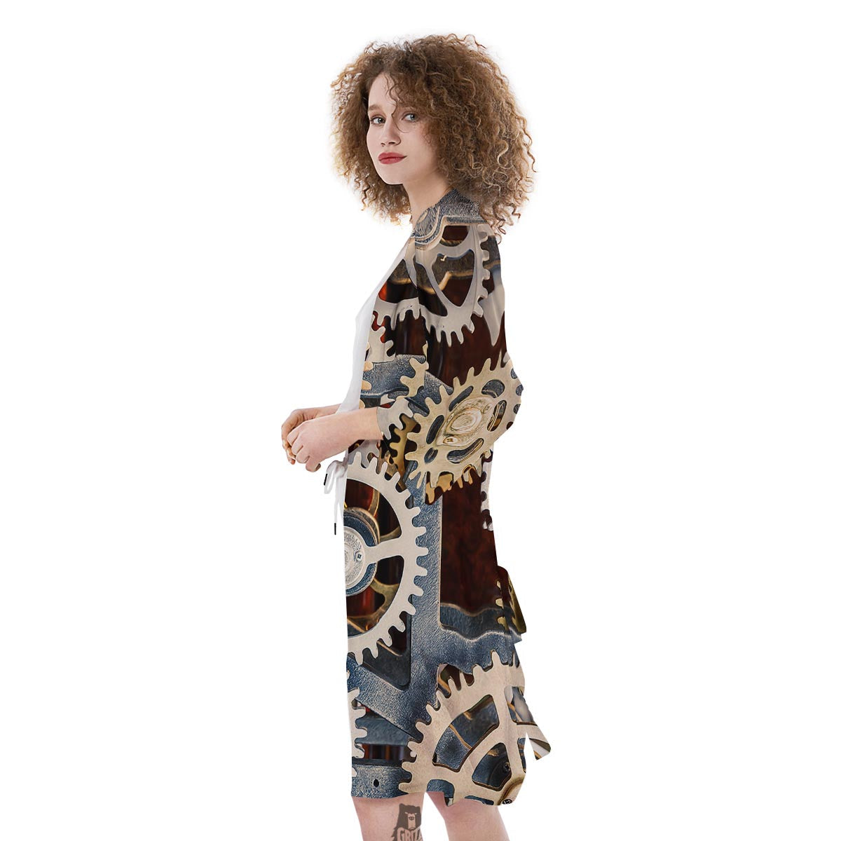 Cogs And Steampunk Gears Print Kimono-grizzshop